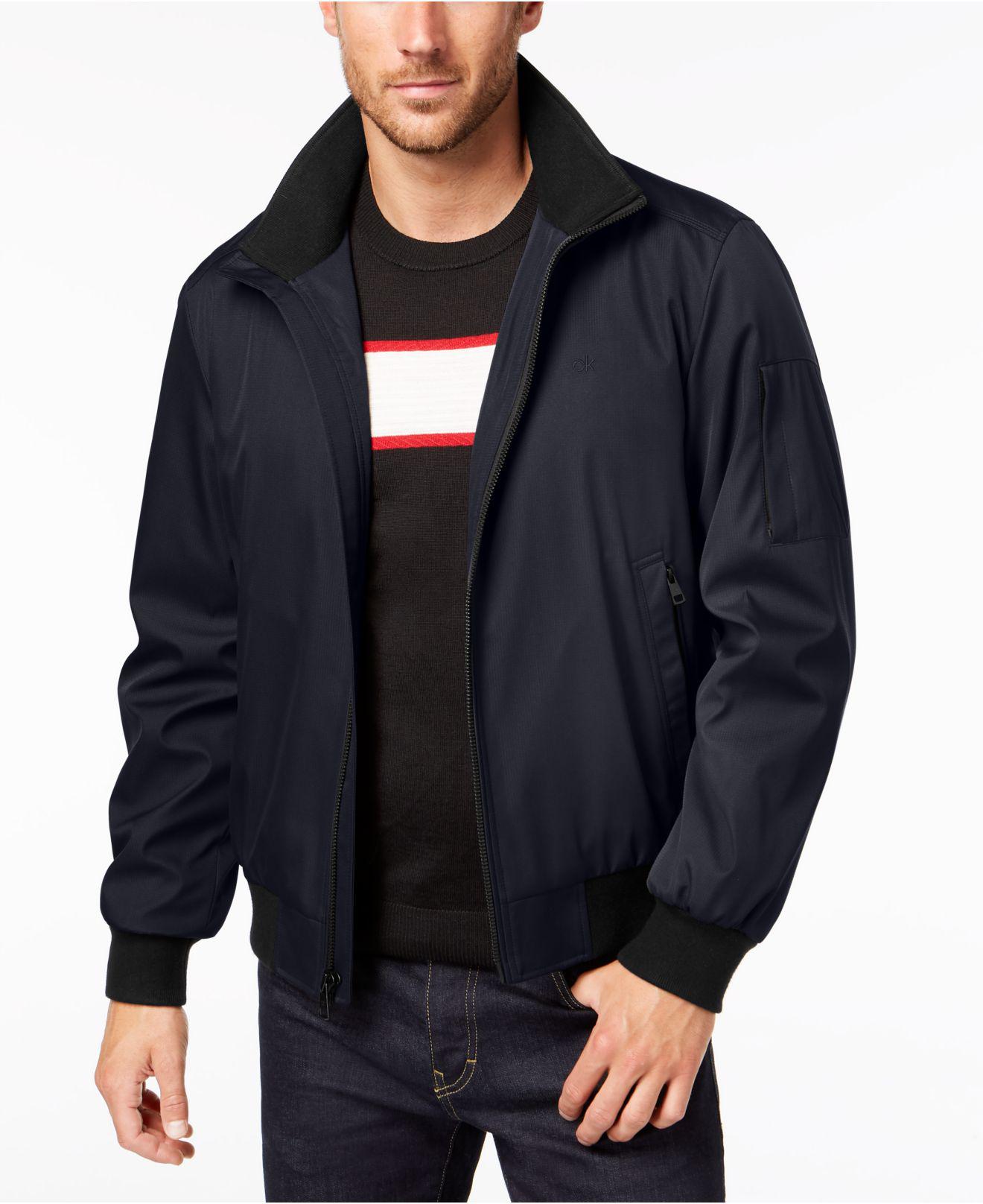 calvin klein men's bomber coat