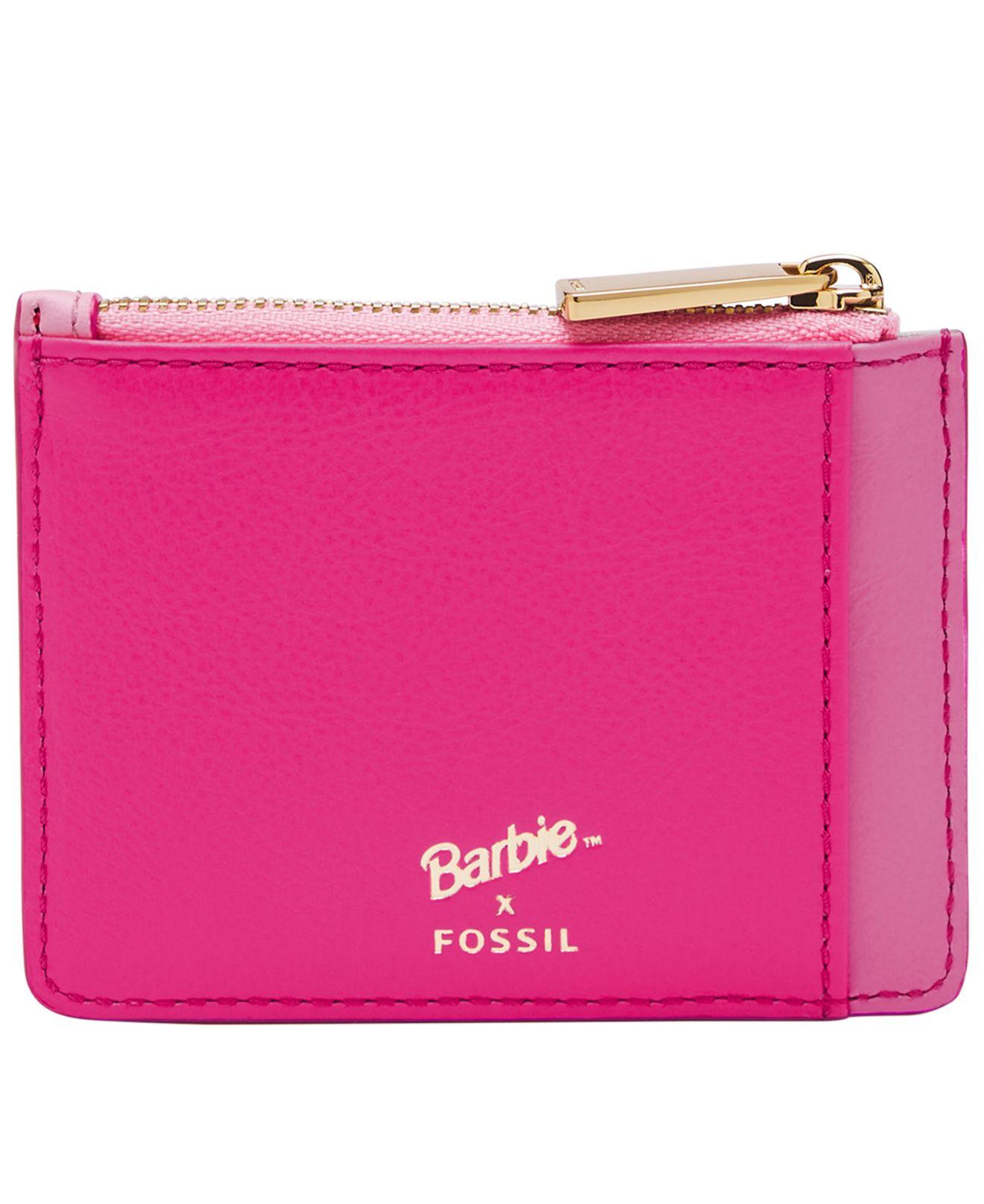 Fossil Barbie Zip Card Case in Pink | Lyst