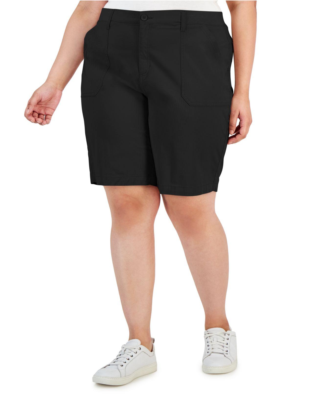 Macys plus size shorts sale