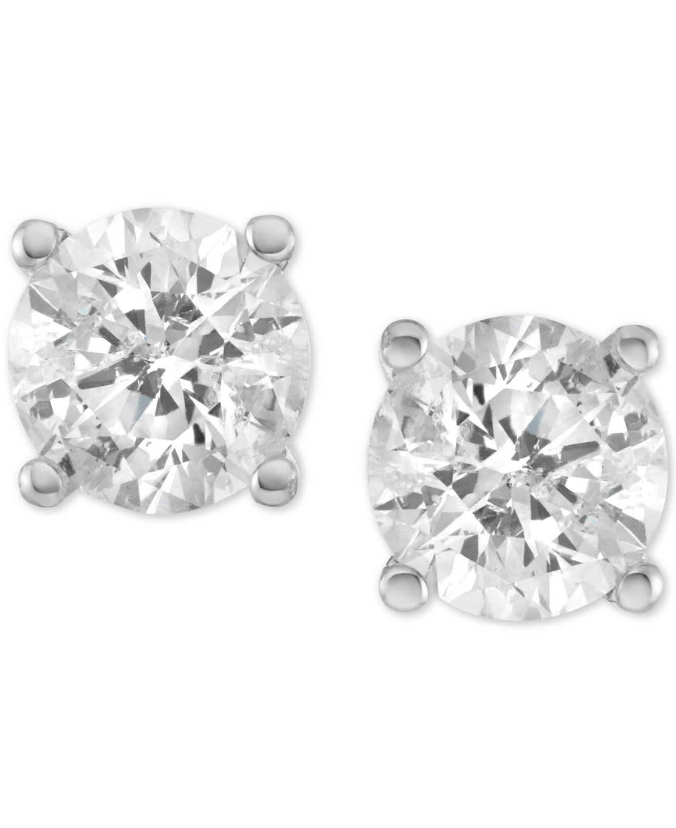 Macy S Diamond Stud Earrings 5 Ct T W In 14k White Gold Save