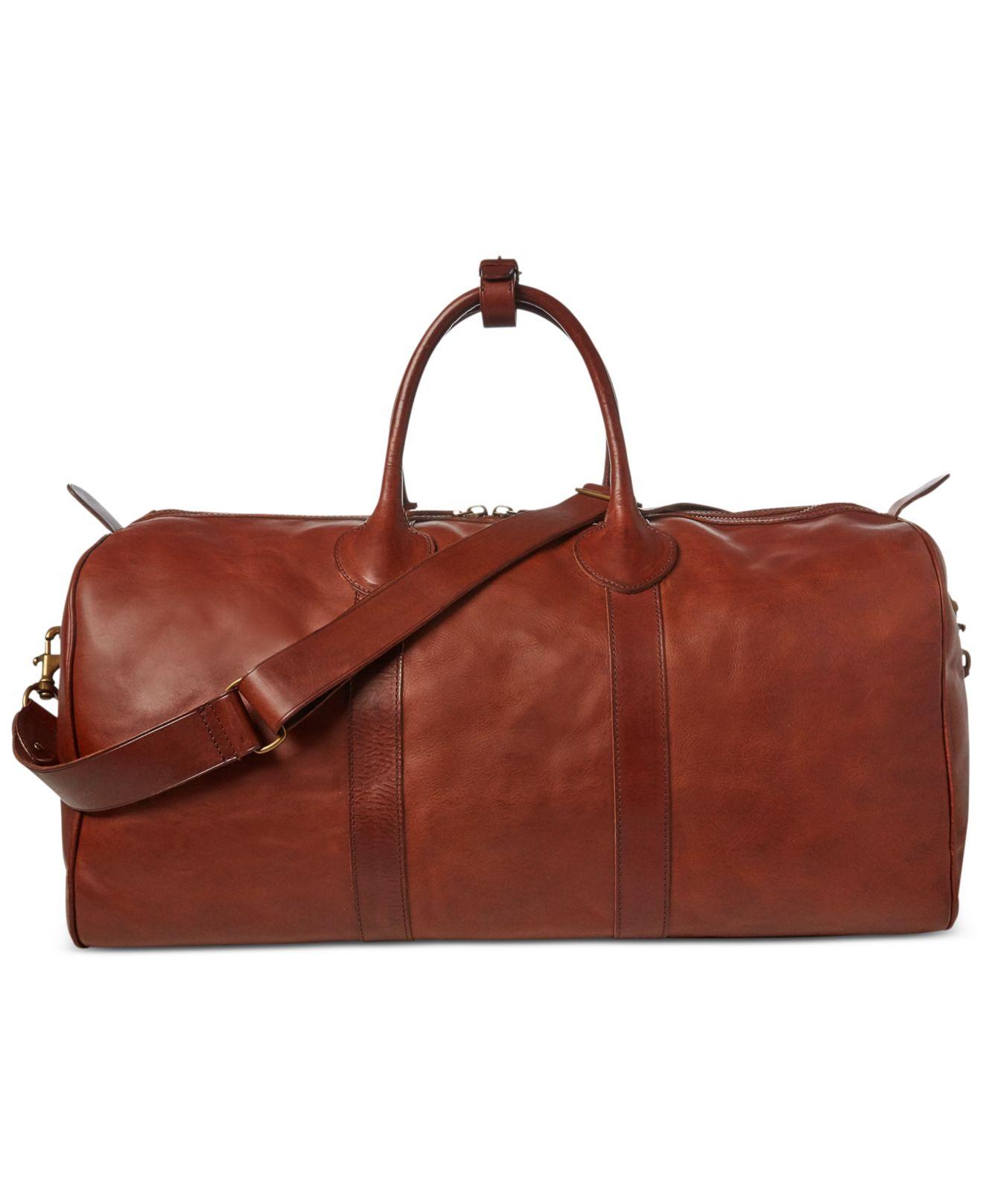 Polo Ralph Lauren Leather Duffel Bag for Men - Lyst