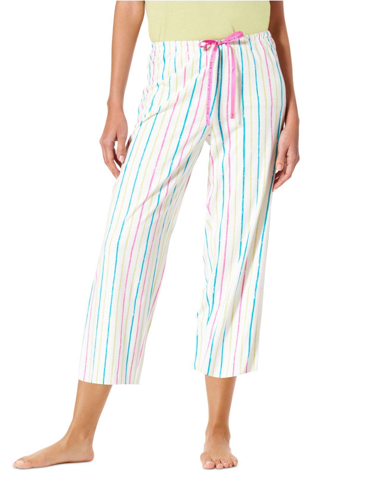 Hue Well Worn Striped Capri Pajama Pants in Blue Lyst