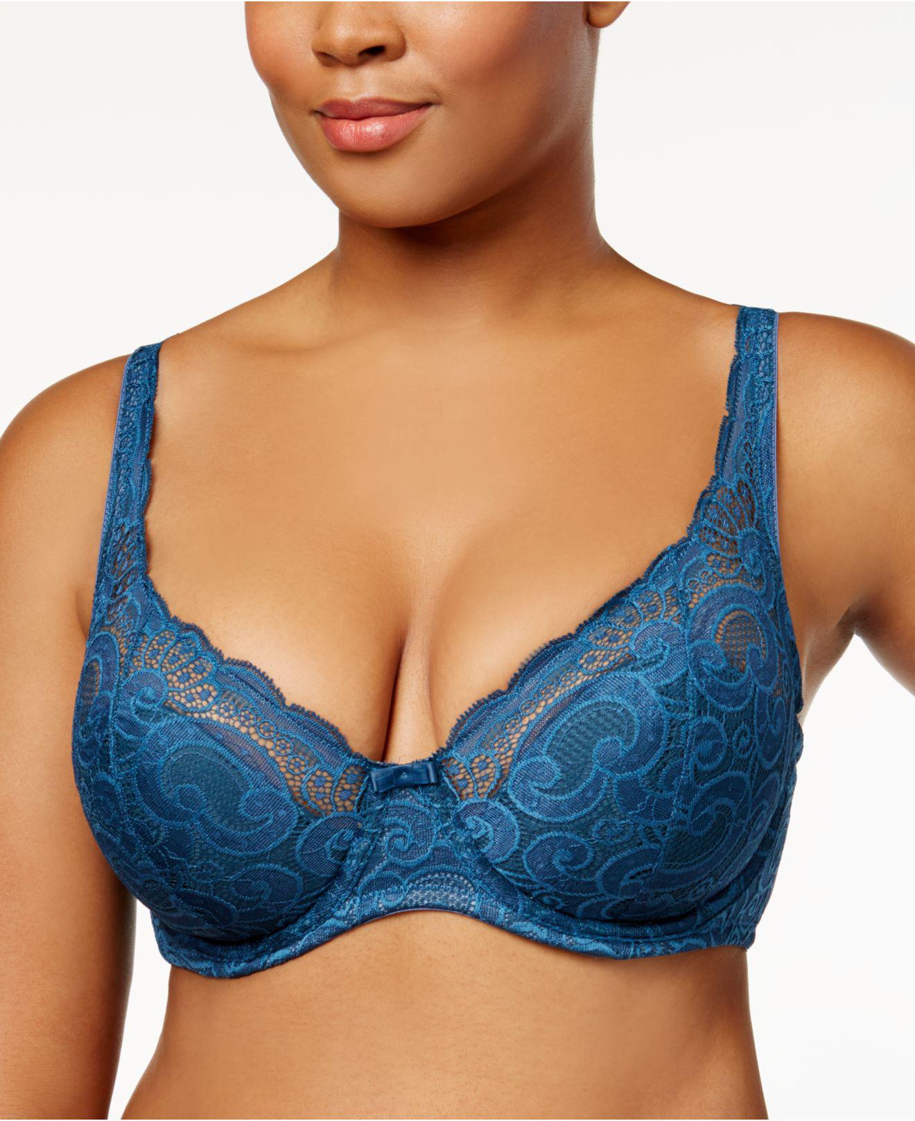 Playtex Love My Curves Lace Bra 4514 in Blue