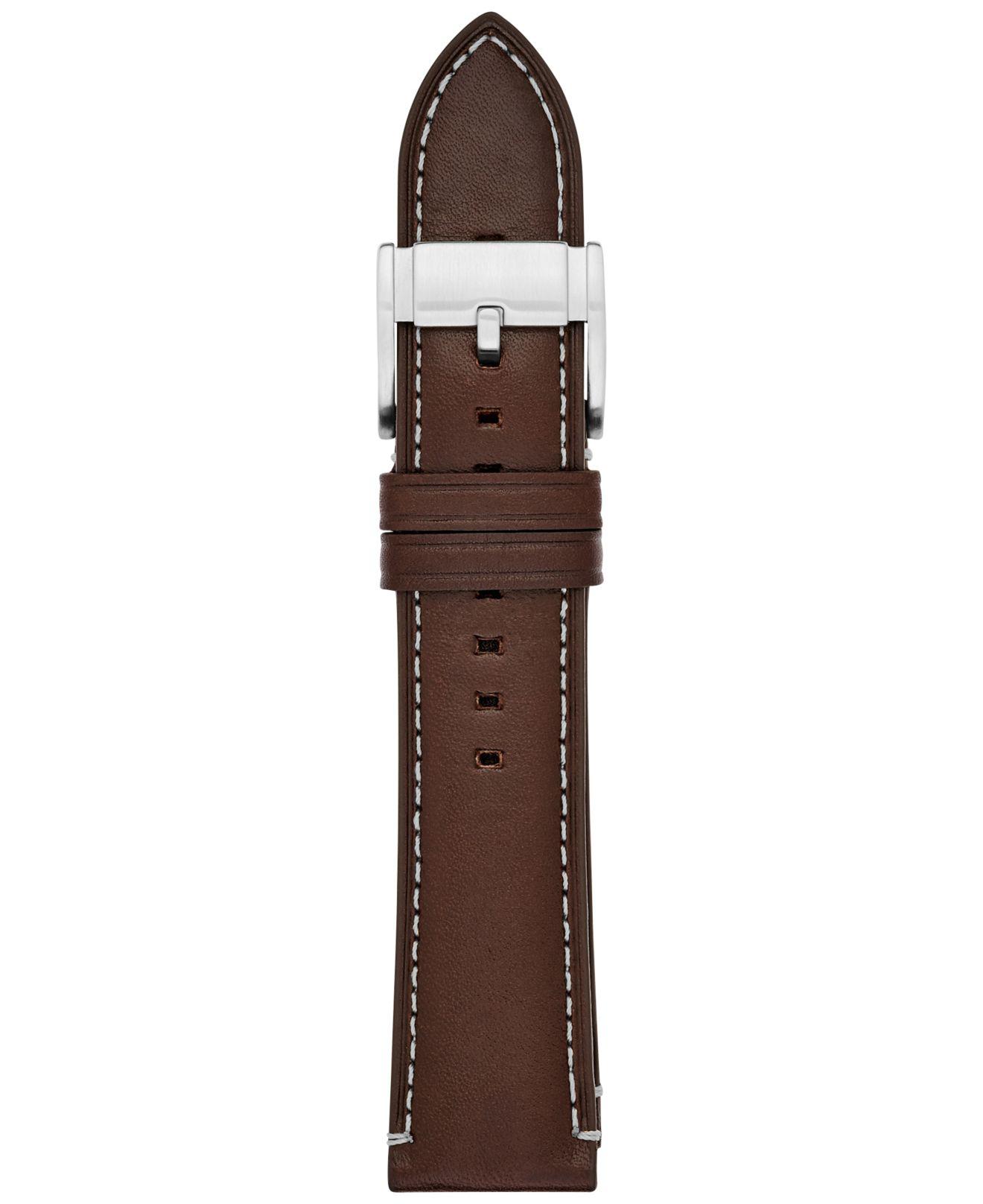 Fossil Q Brown Leather Watch Strap 22mm S221245 for Men - Lyst