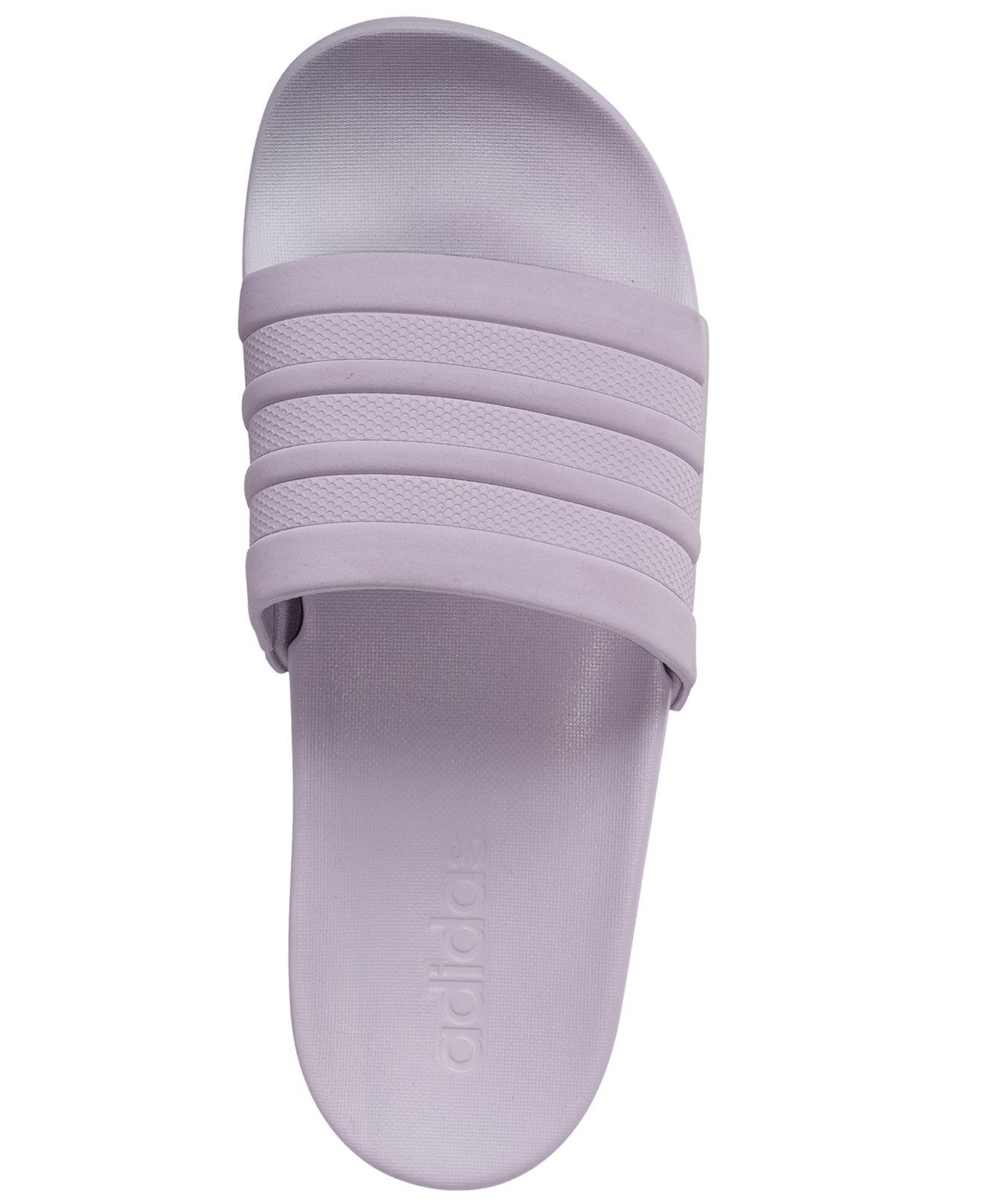 Adidas Synthetic Adilette Comfort Slide Sandals From Finish Line In Purple Lyst