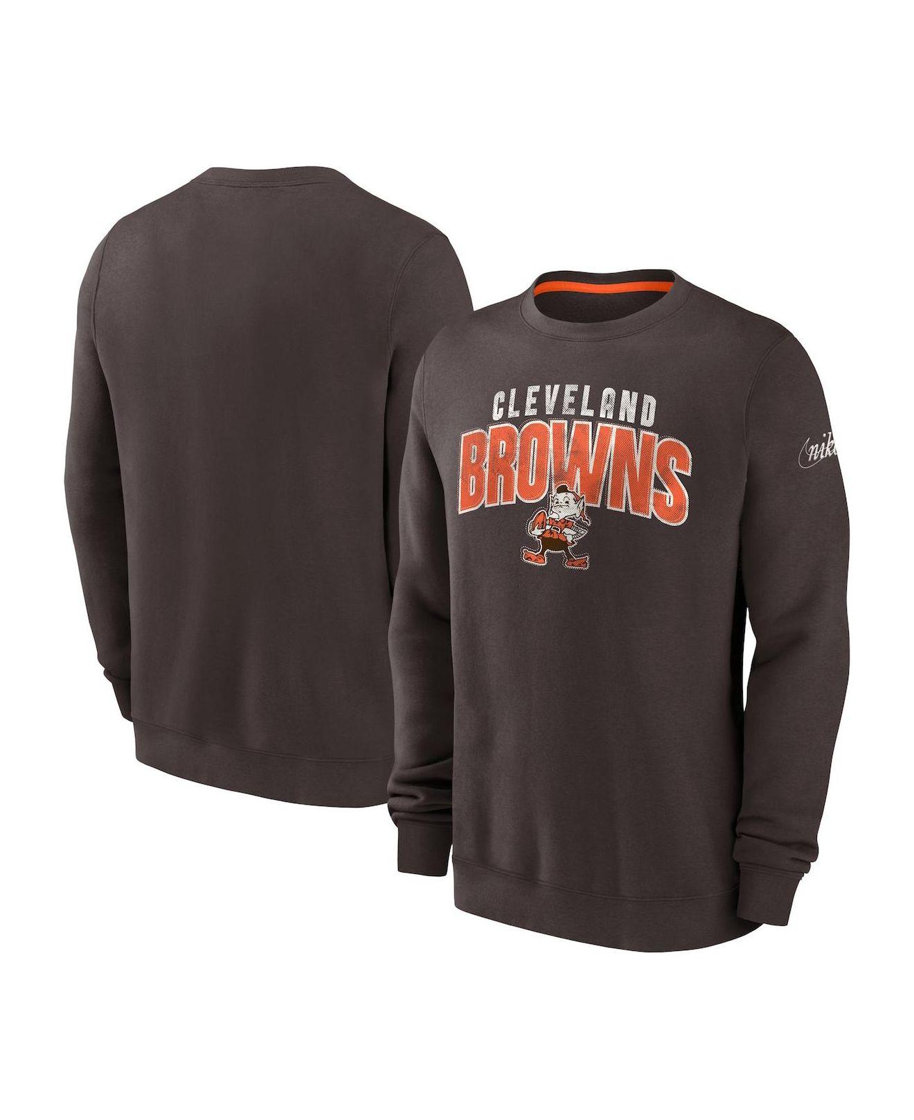 Nike Men's Cleveland Browns Sideline Throwback Brown Pullover