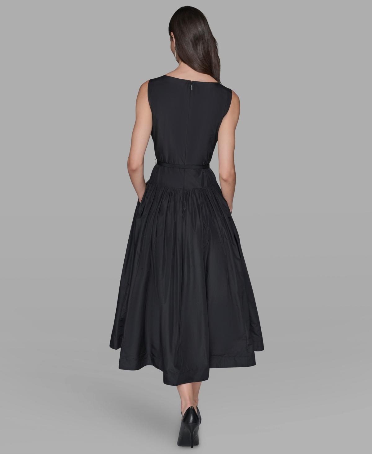 KARL LAGERFELD Taffeta Drop-waist Ball Gown in Black | Lyst