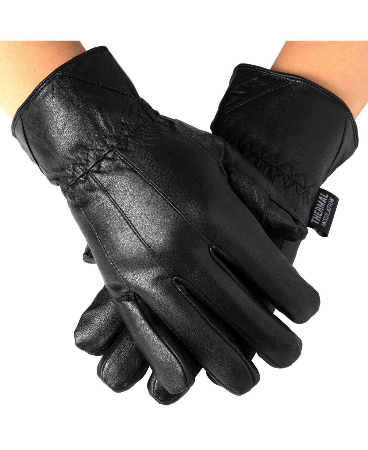 Alpine Swiss Touch Screen Gloves Leather Thermal Lined Phone Texting Gloves  in Black for Men | Lyst