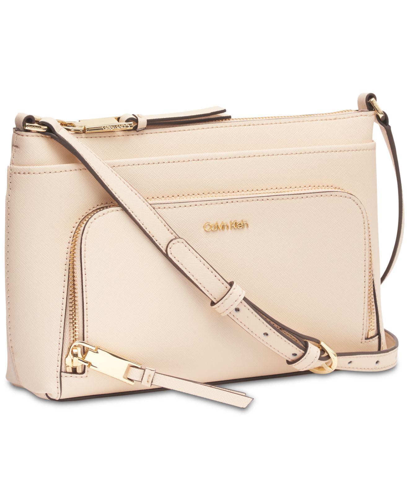 Calvin Klein Lily Saffiano Crossbody in pale orchid color, Women's Fashion,  Bags & Wallets, Cross-body Bags on Carousell
