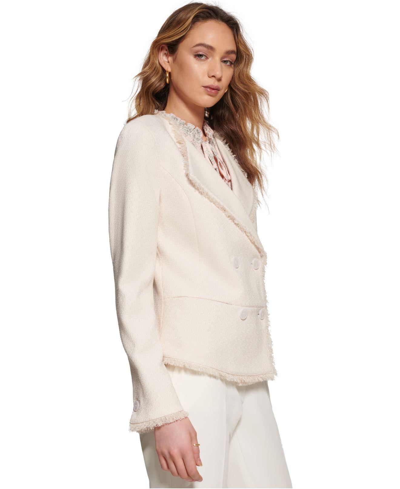 Tommy Frayed-hem Double-breasted Blazer in | Lyst