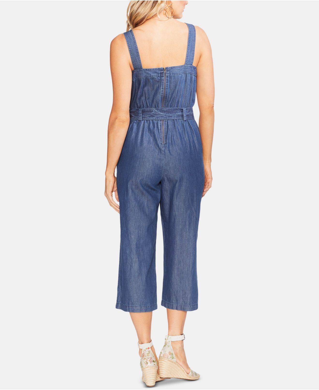 vince camuto denim jumpsuit
