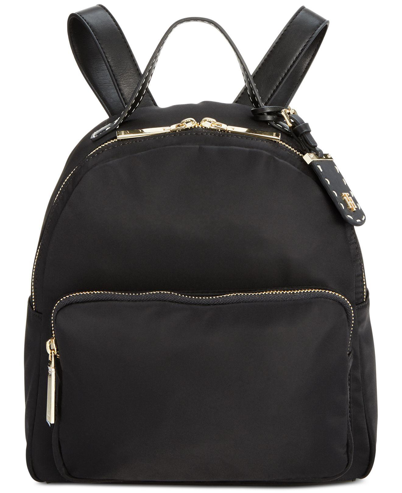 Tommy Hilfiger Julia Small Dome Backpack in Black/Gold (Black) - Lyst