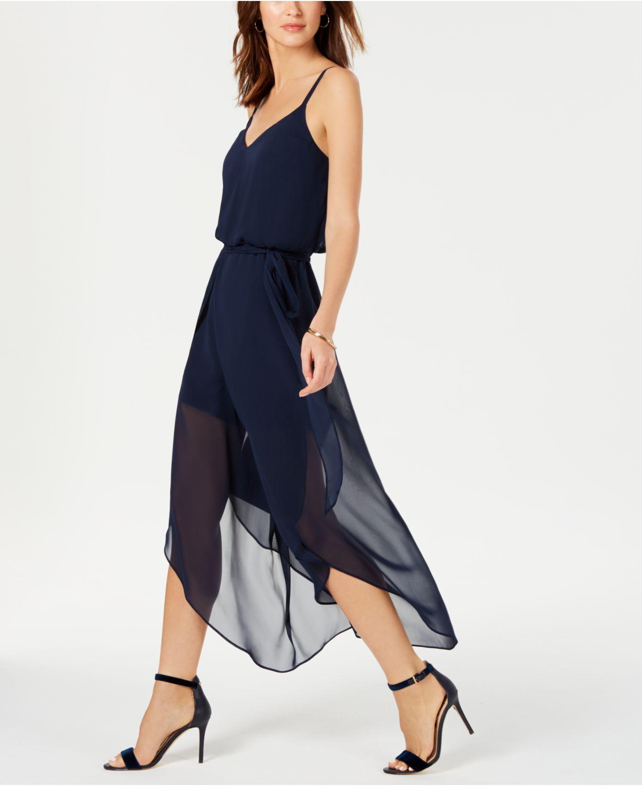 vince camuto cutaway chiffon jumpsuit