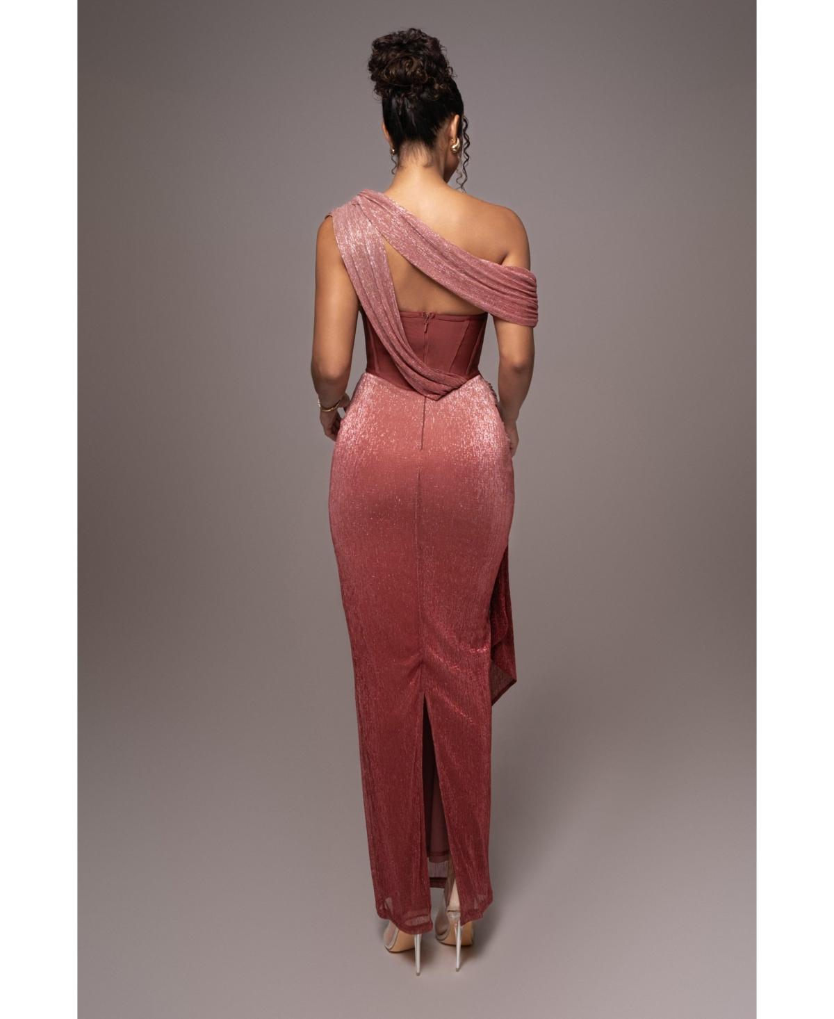 JLUXLABEL Celestina Draped Maxi Dress in Red | Lyst
