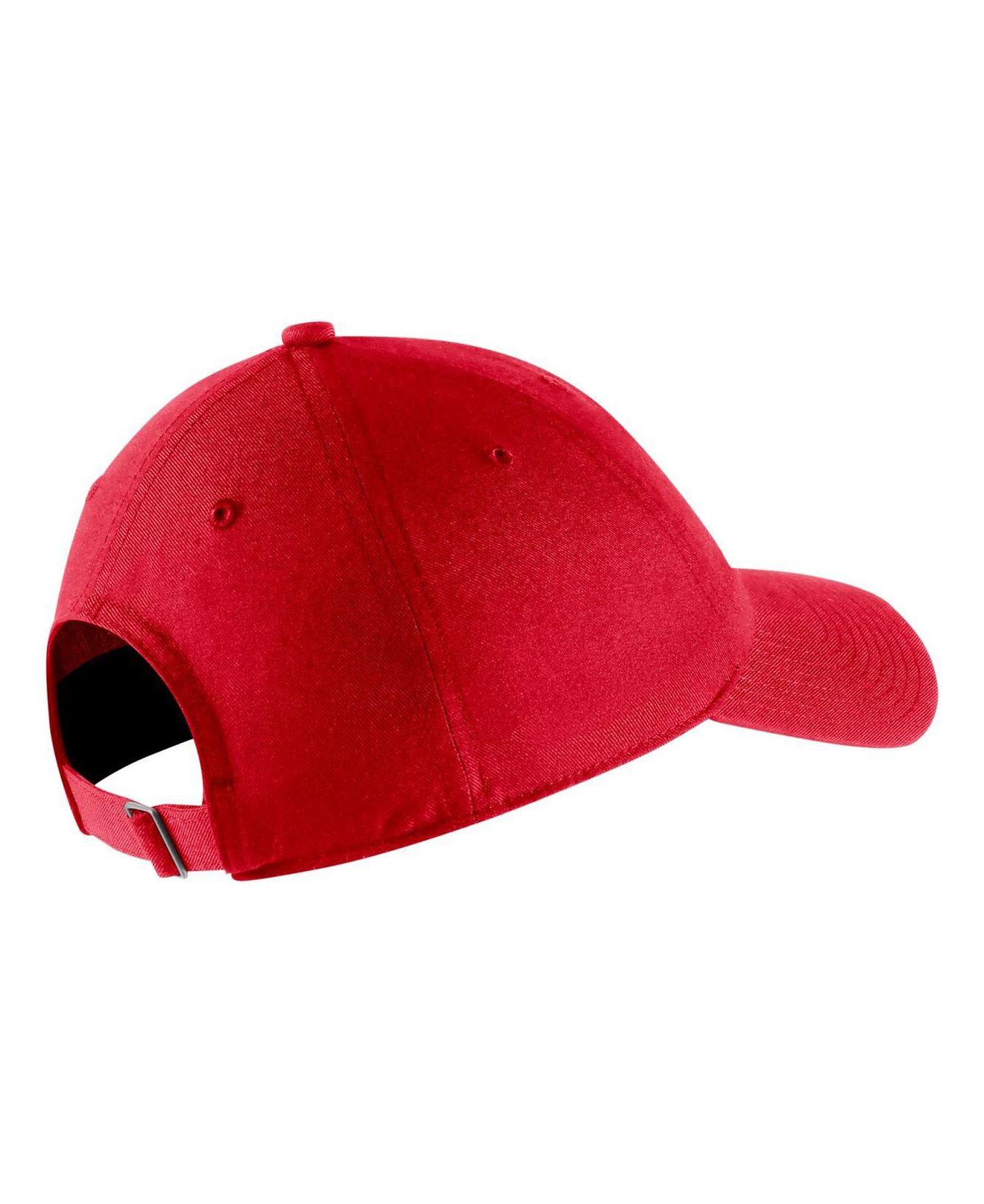 Nike Red Georgia Bulldogs Heritage86 Wordmark Adjustable Hat for Men | Lyst
