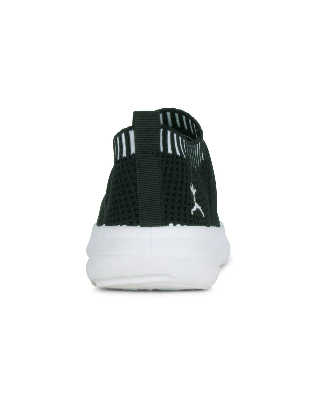 black knit slip on sneakers