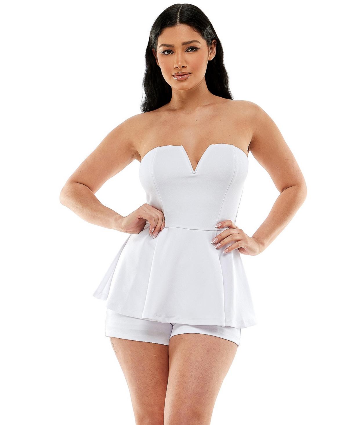White tube best sale top romper