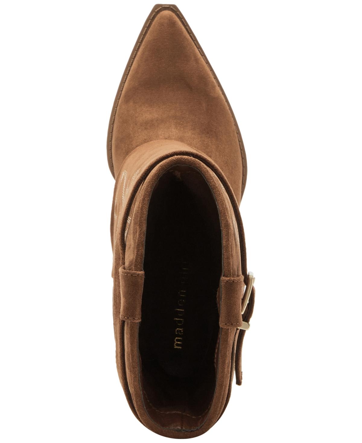 Madden Girl Joe Cuffed Wedge Western Dress Booties in Brown Lyst