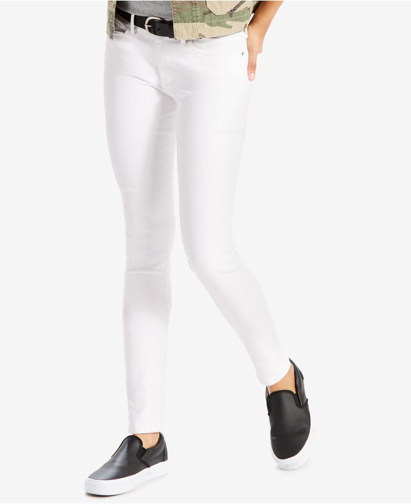 Glat Viva Uden tvivl Levi's 711 Skinny Jeans in White | Lyst