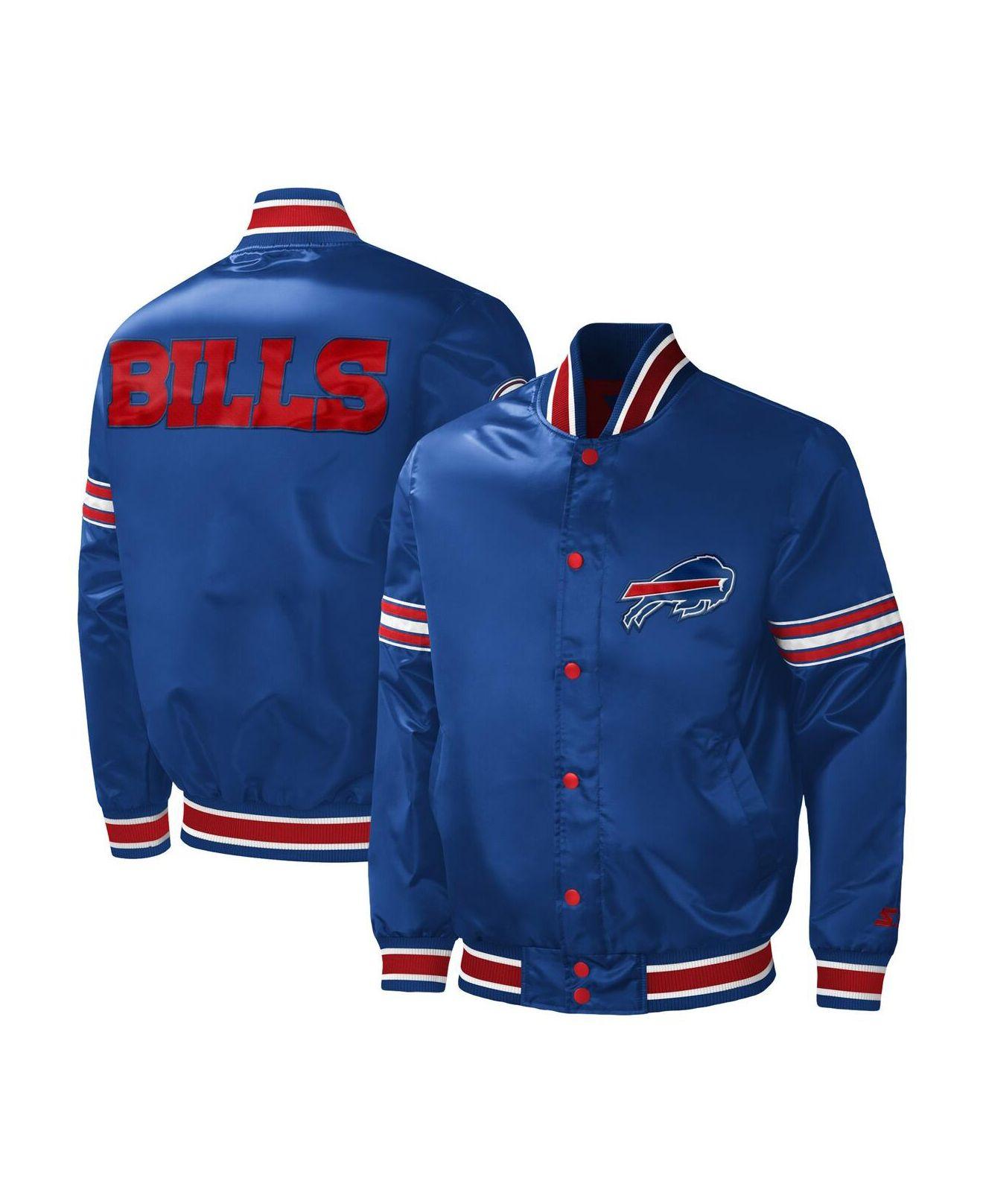 Starter Royal Buffalo Bills Midfield Satin Full-snap Varsity Jacket in ...