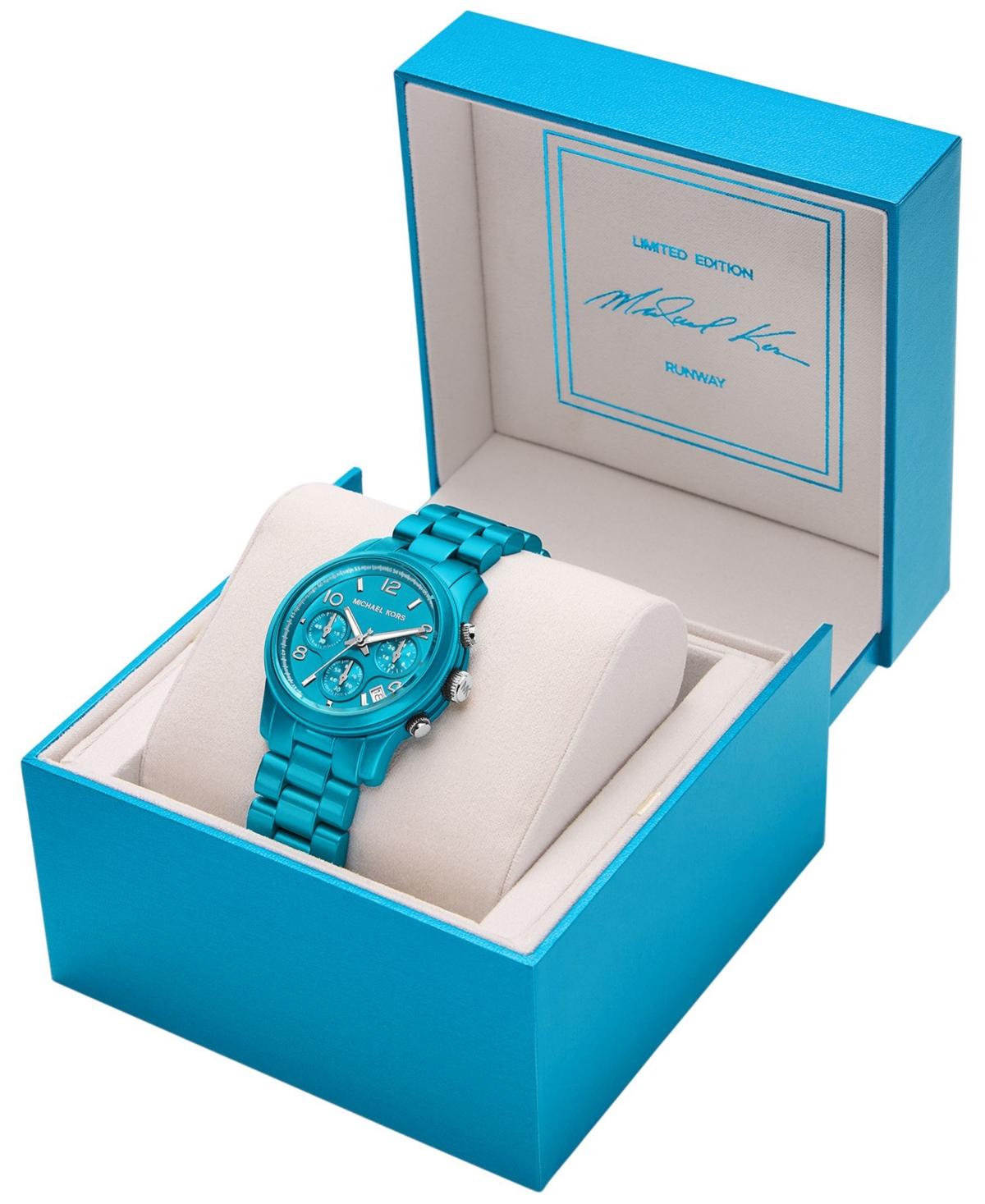 Michael Kors Limited Edition Runway Chronograph Stainless Steel Watch 38mm  in Blue | Lyst | Quarzuhren