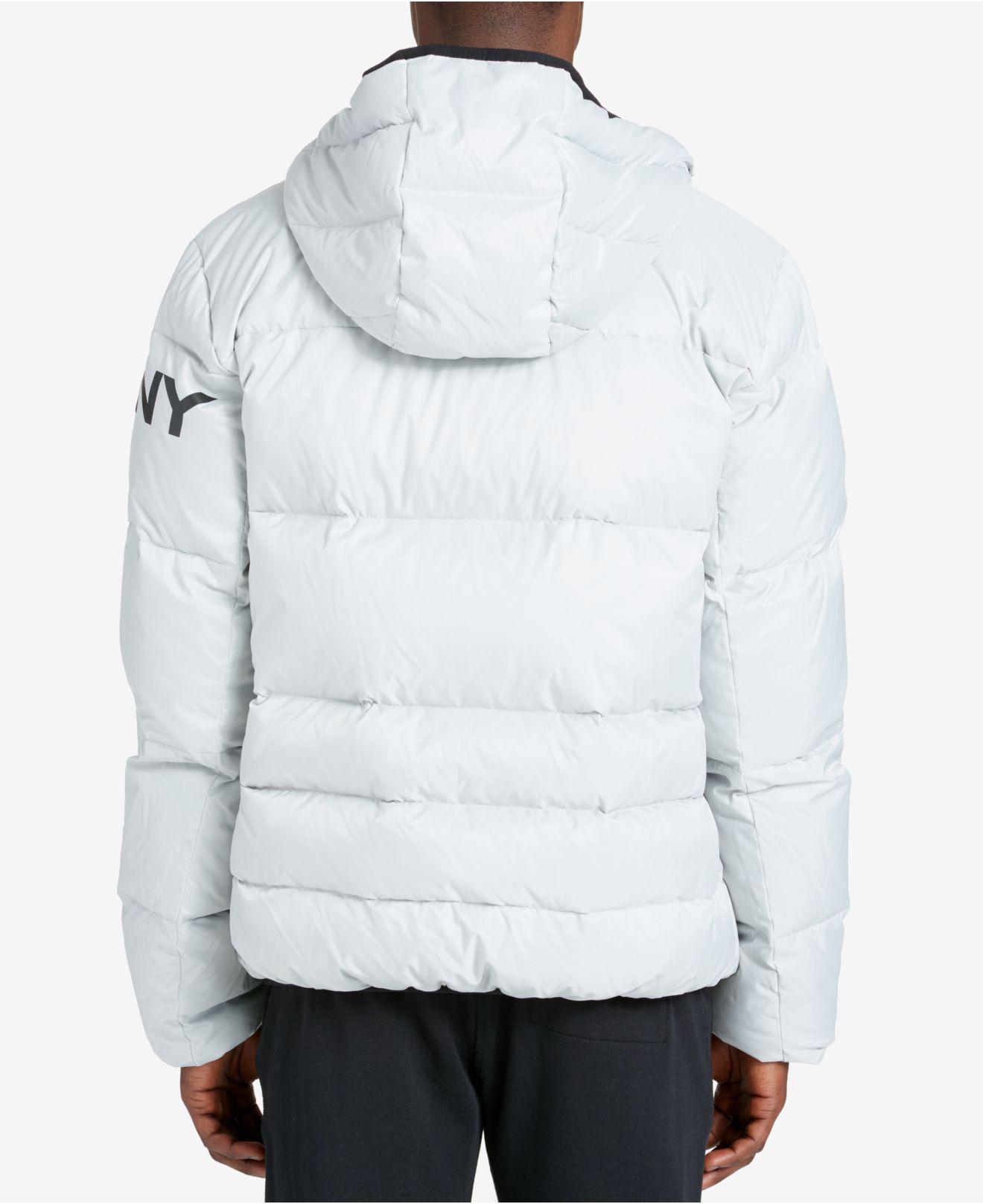 Dkny reflective cheap puffer jacket