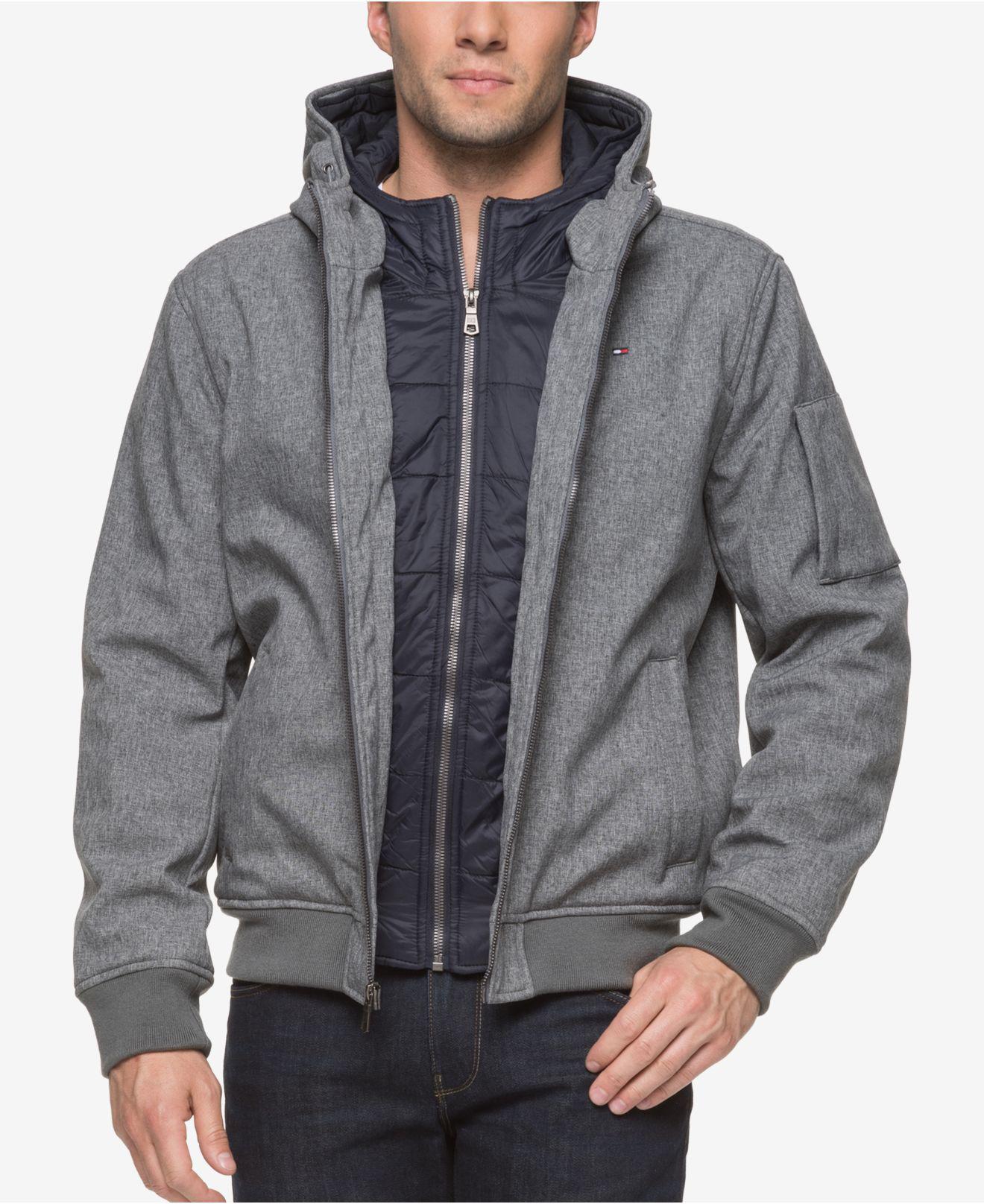 tommy hilfiger mens grey jacket