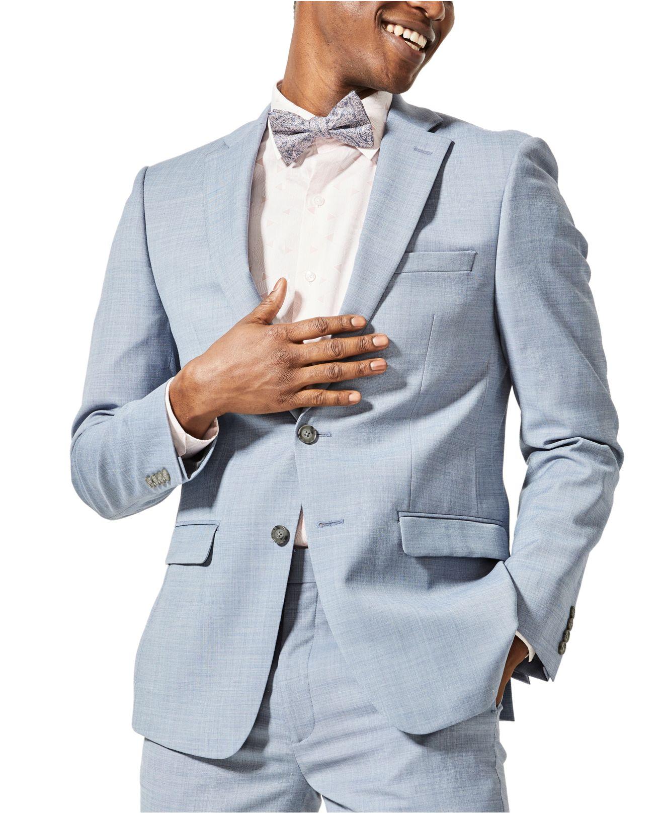 cansado refugiados escaramuza Calvin Klein X-fit Slim-fit Light Blue Sharkskin Wool Suit Separate Jacket  for Men | Lyst