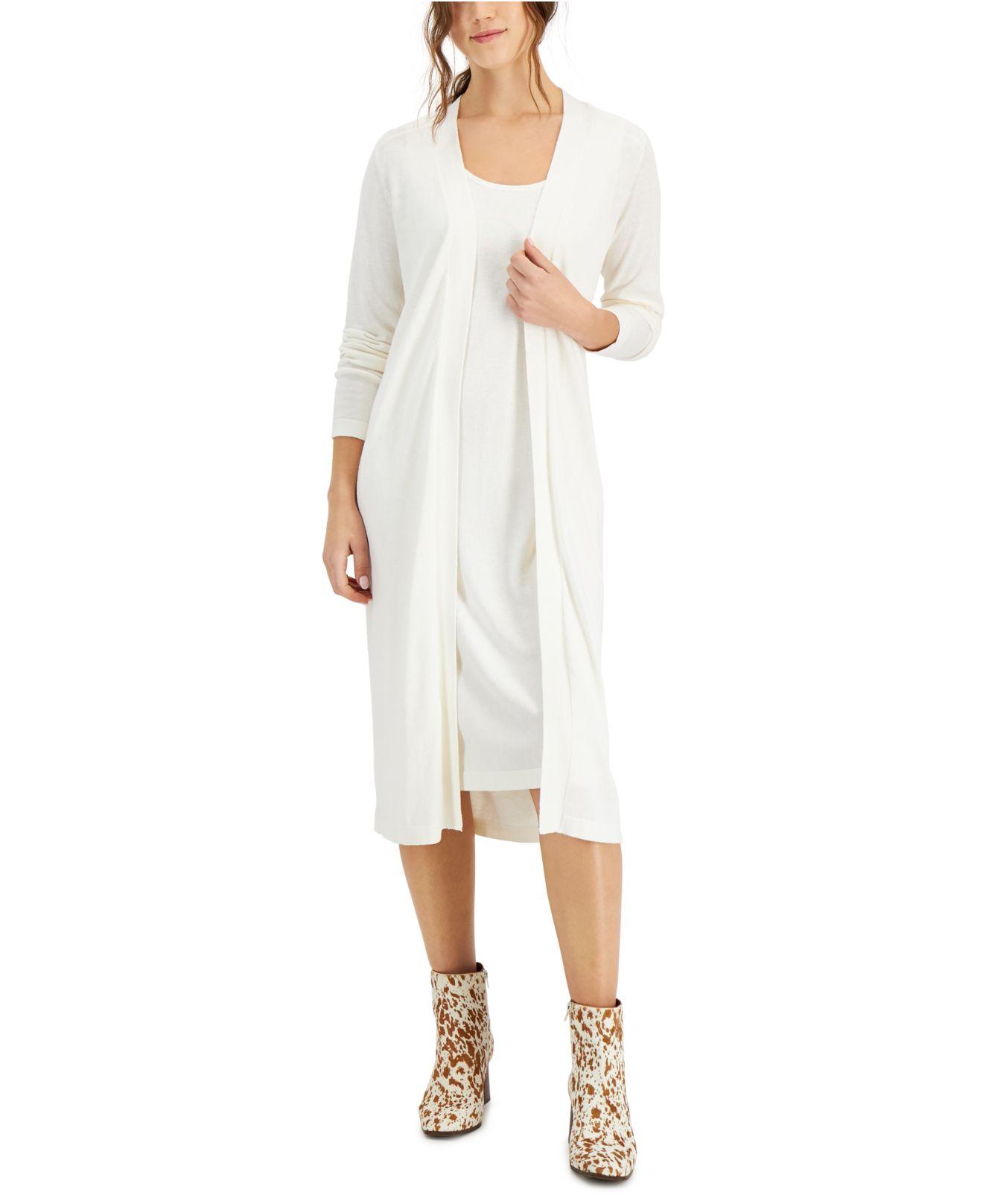 macy's white sweater dress