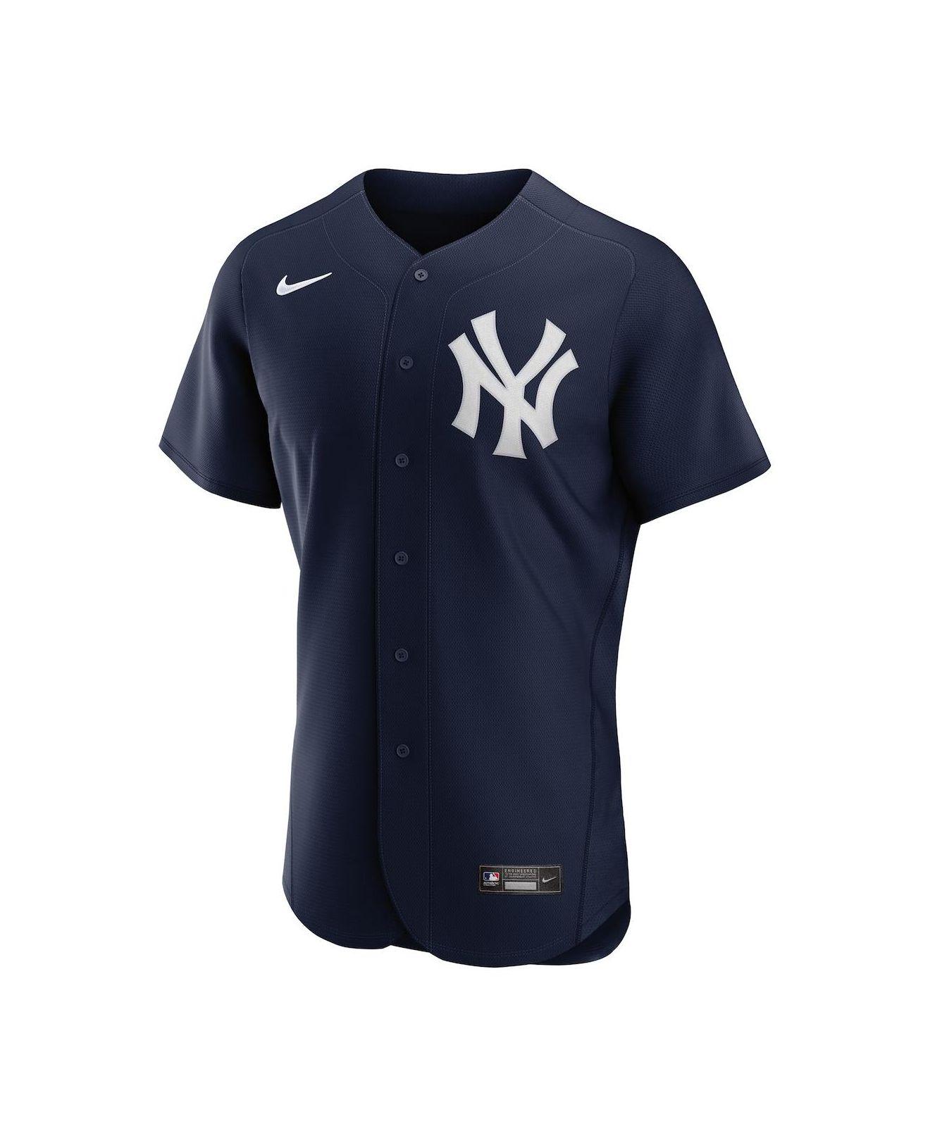 New York Yankees Mlb Nike Official Replica Road Jerseydugout Grey