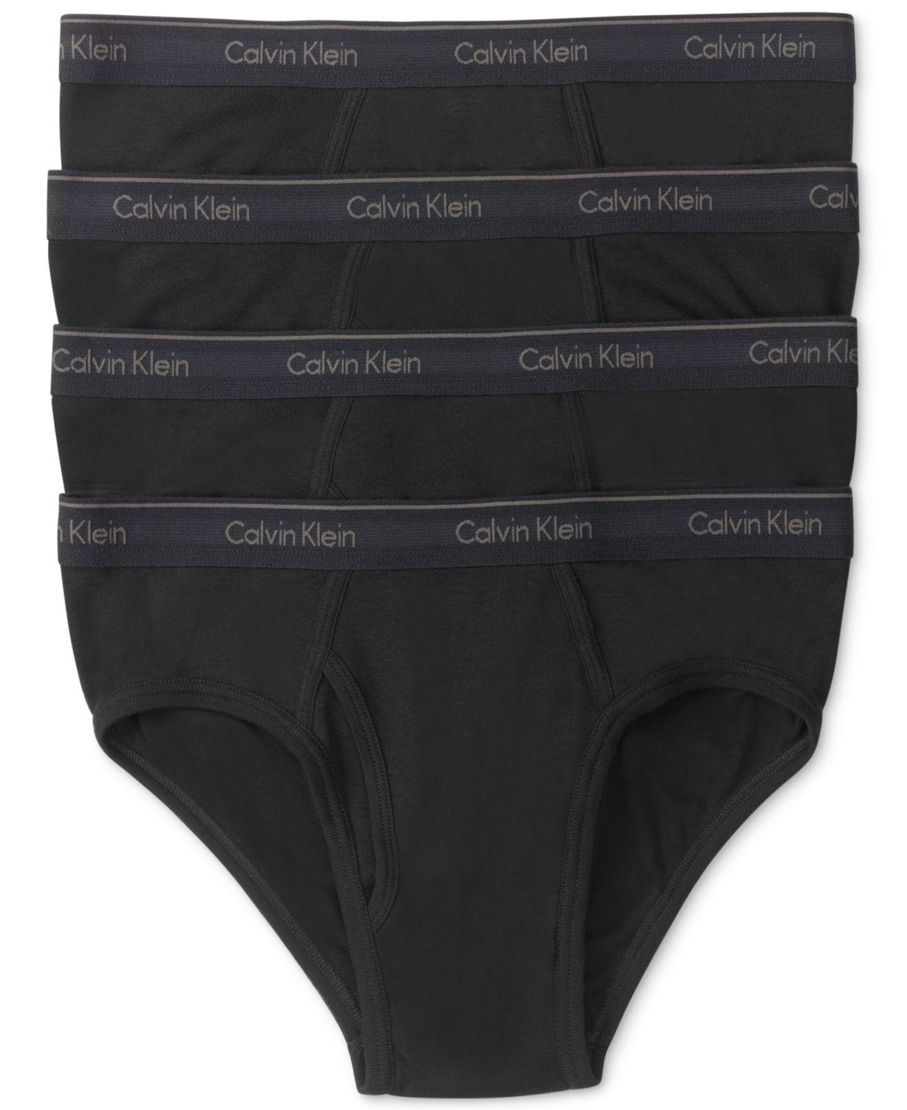 Calvin Klein Cotton Classic Low Rise Brief (4-pack) in Black for Men | Lyst
