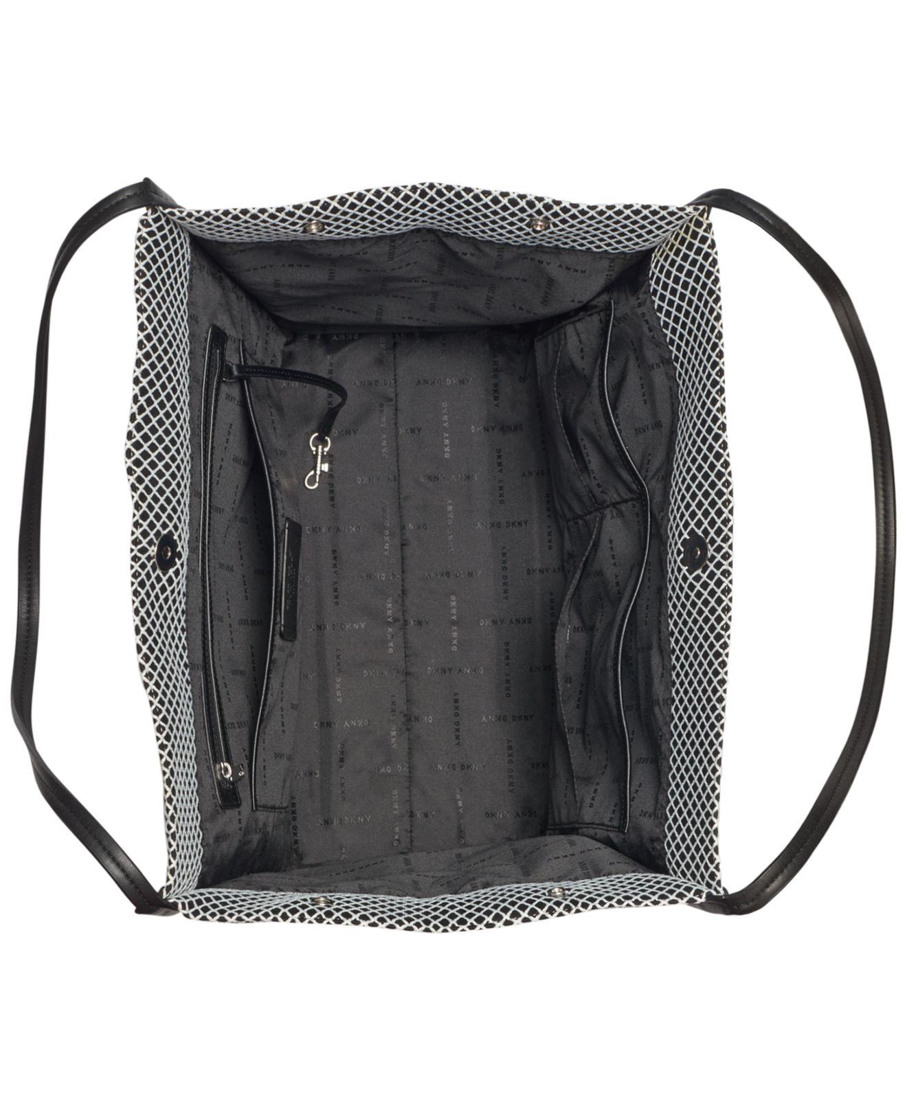 dkny ebony mesh tote