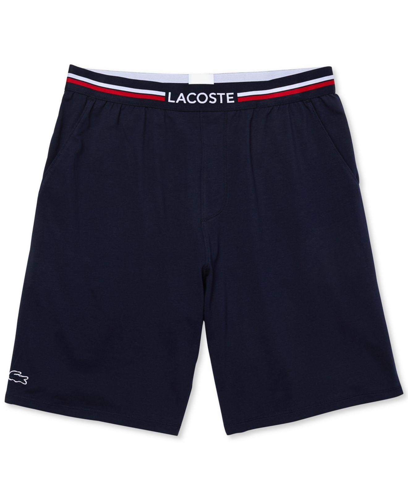 Lacoste Cotton Lounge Shorts In Navy Blue for Men - Lyst