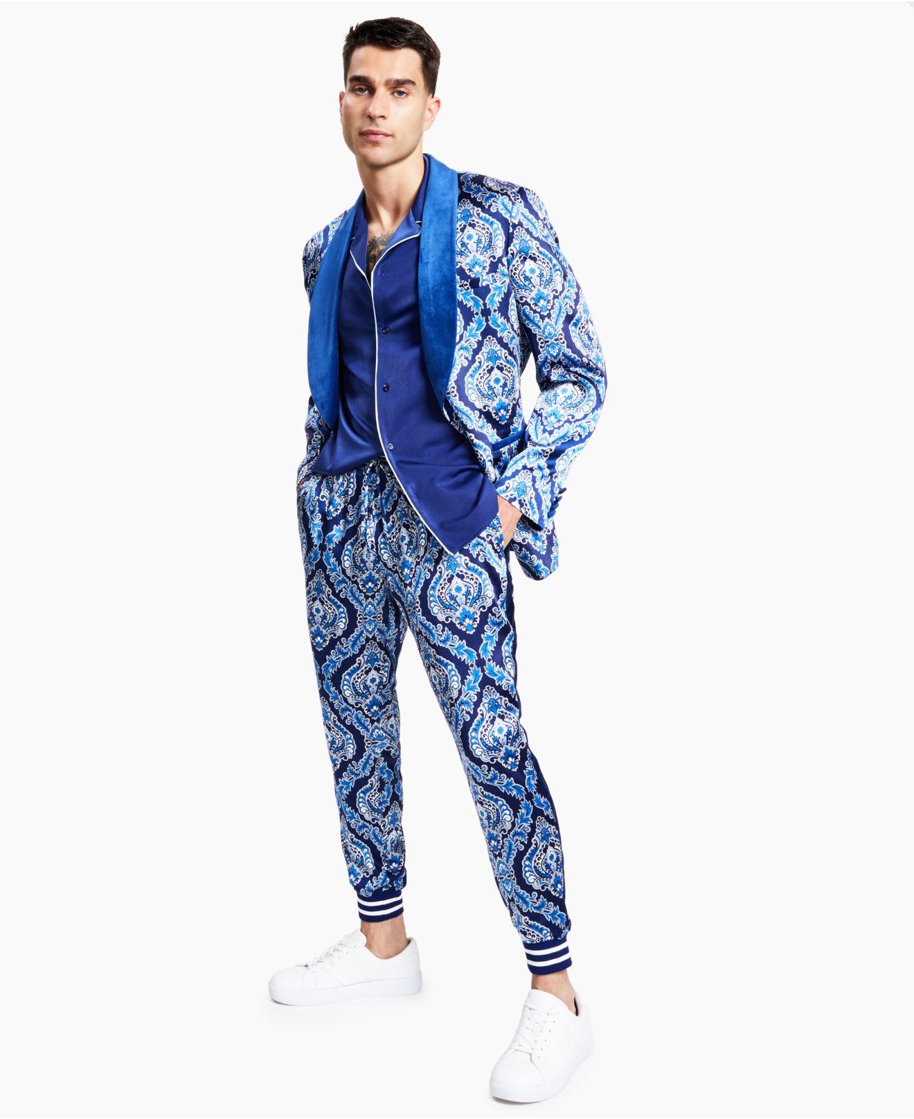 INC International Concepts Classic-fit Satin Baroque Suit Jacket, Created  For Macy's in Blue for Men | Lyst