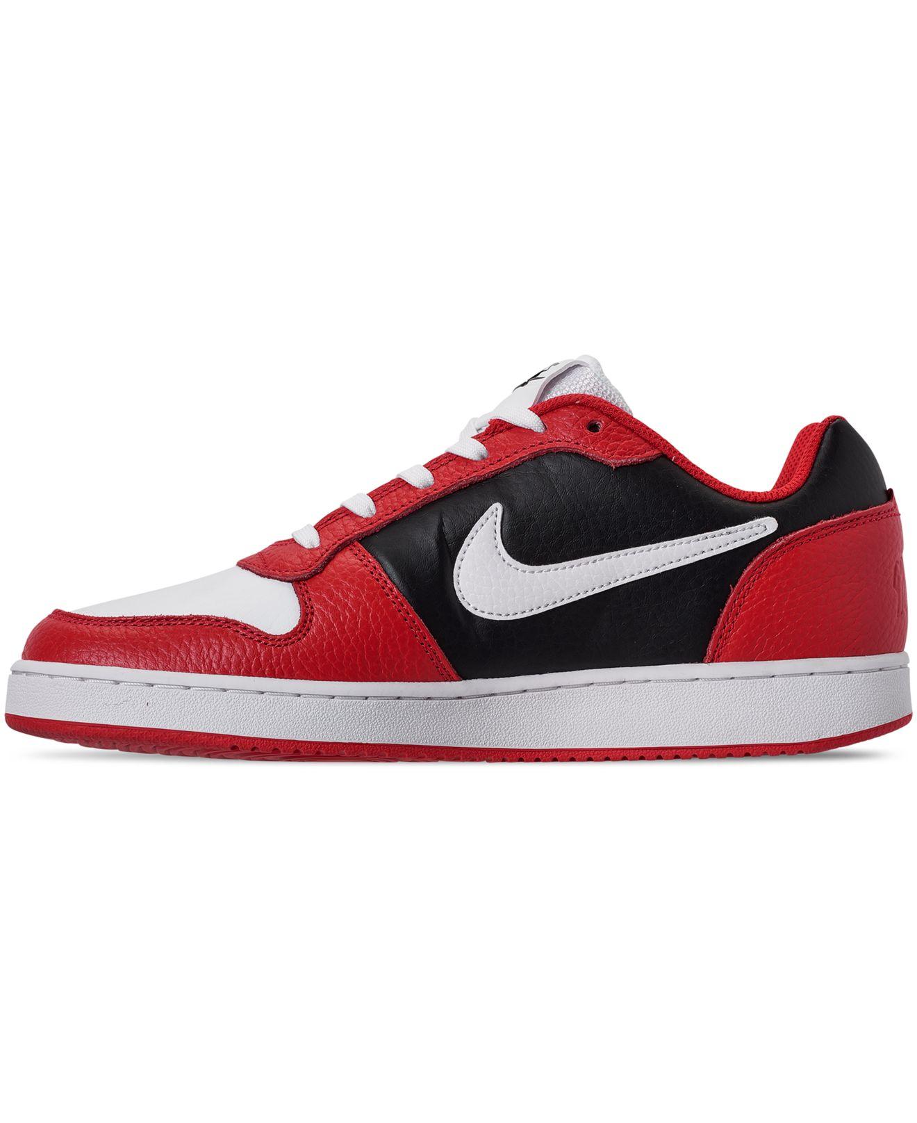 Nike Leather Ebernon Low Premium Casual Sneakers From Finish Line in Red  for Men - Lyst