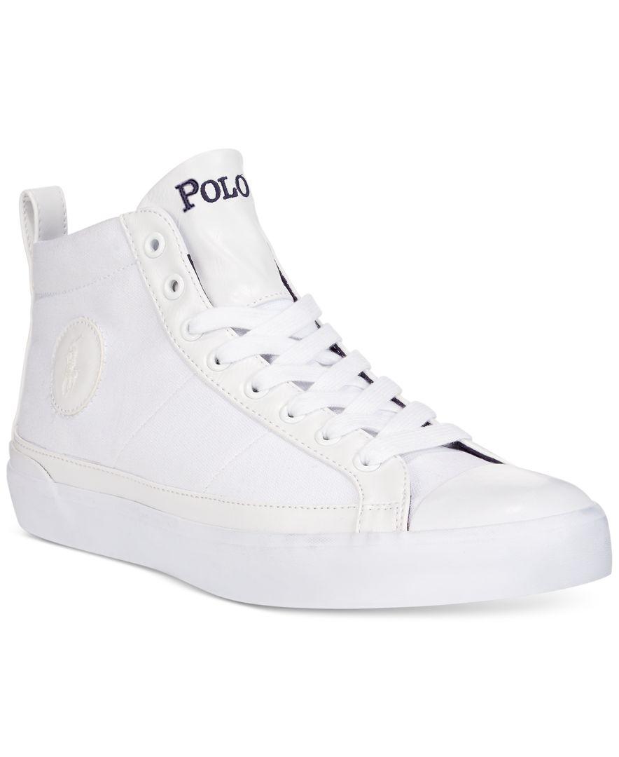 Polo Ralph Lauren Clarke Canvas Sneakers in White for Men | Lyst