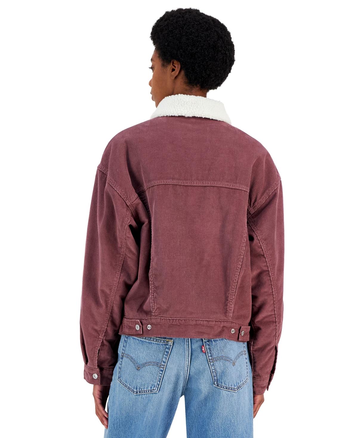 90s Sherpa Corduroy Trucker Jacket Sherpa Corduroy Sherpa Lined