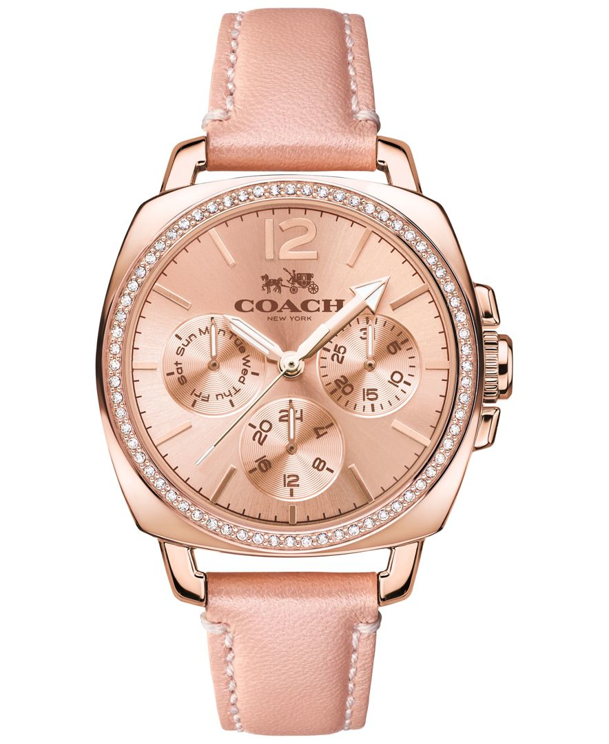 coach watch women's pink