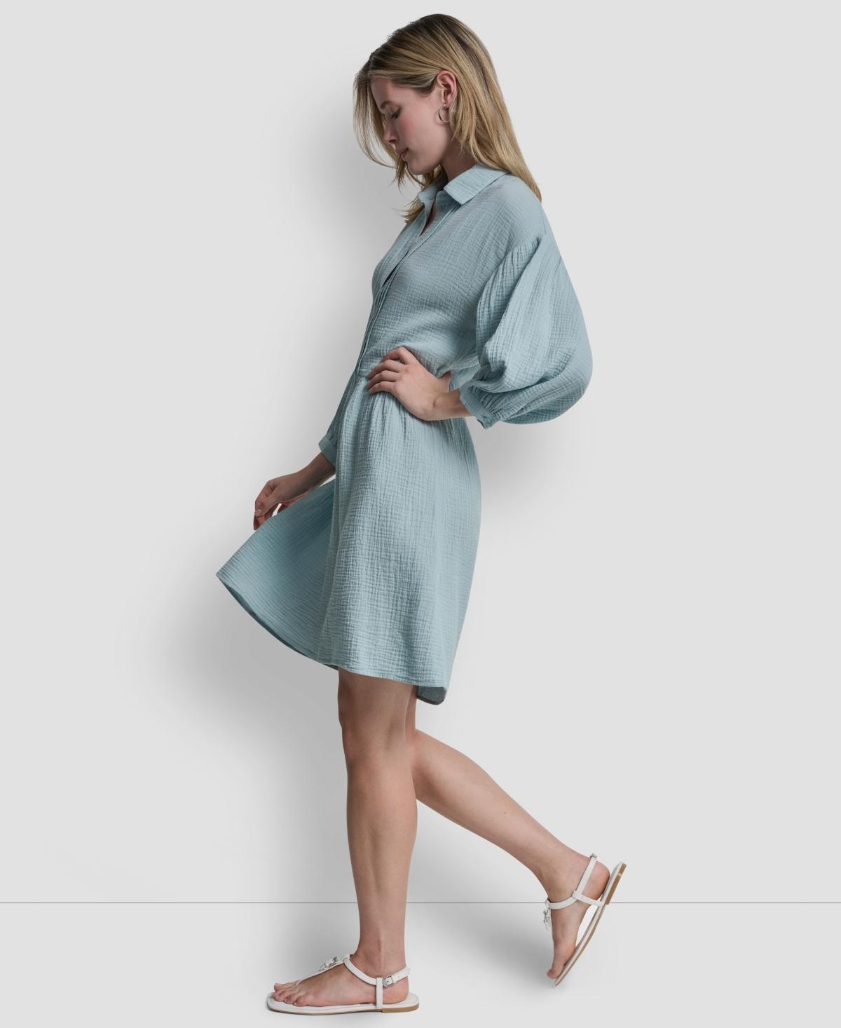 Designer Dkny Blue Pleated Dresses for Women - Up to 40% off | Lyst