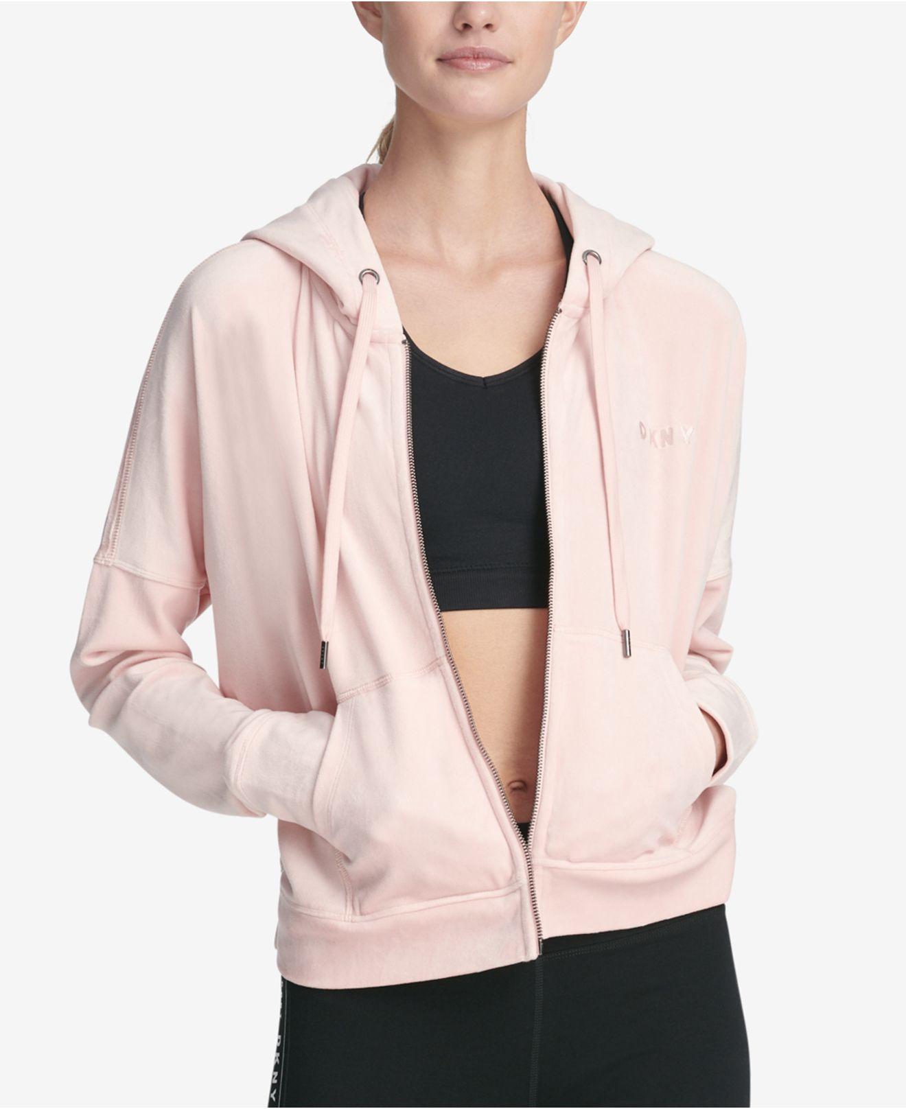 dkny sport velour hoodie