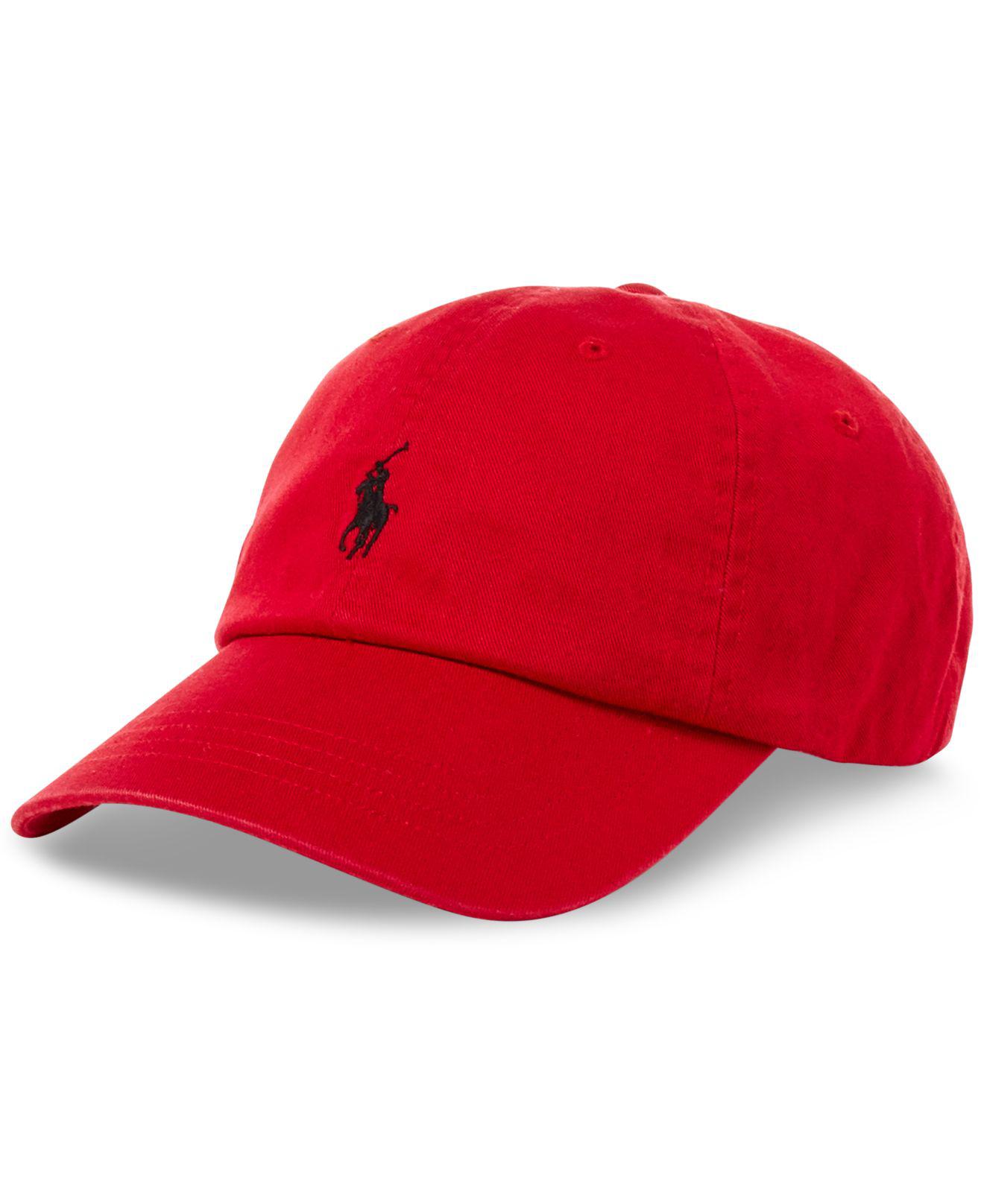 Polo Ralph Lauren Cotton Chino Baseball Cap (nubuck/relay Blue) Caps in Red  for Men - Lyst