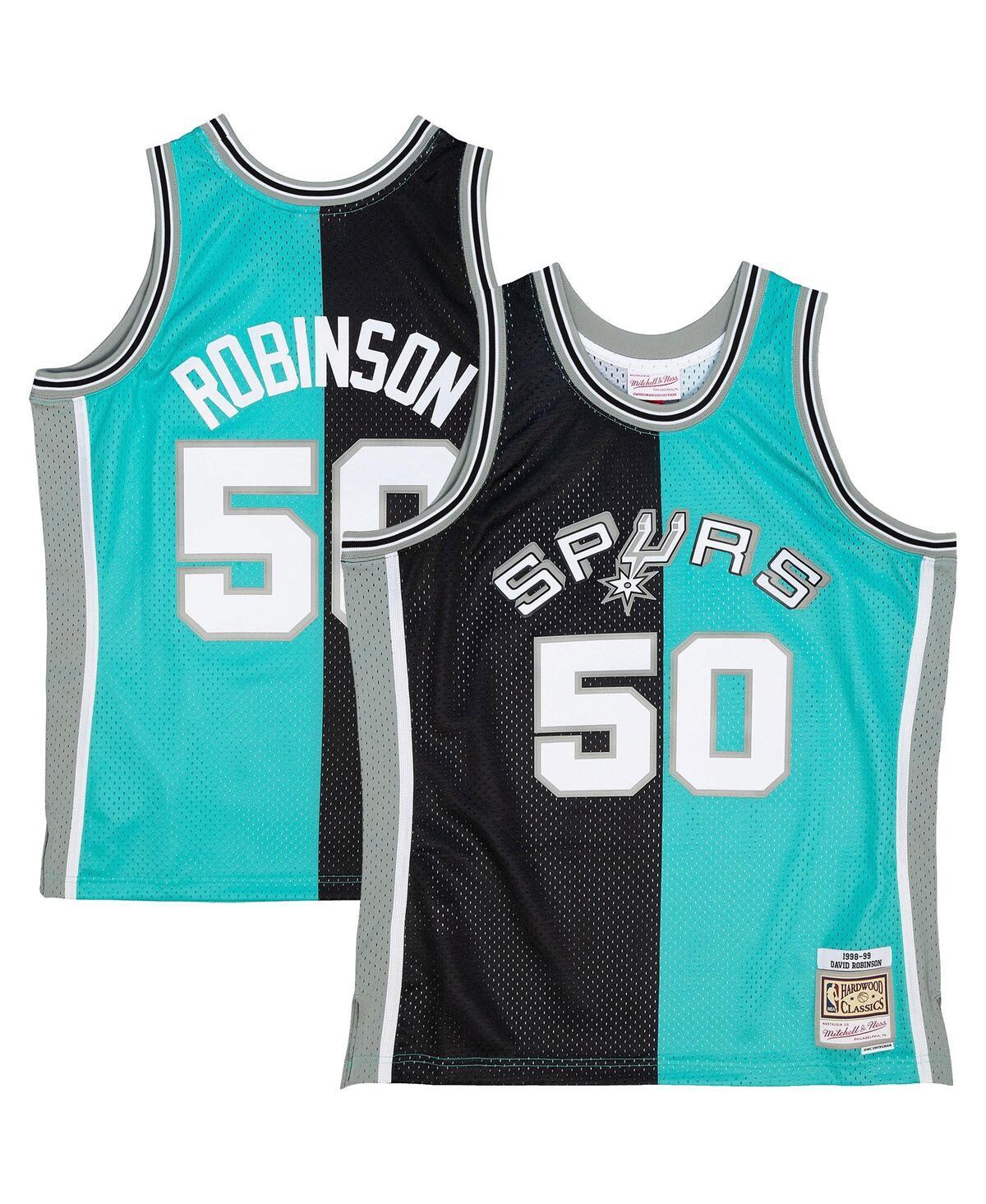 Men's Mitchell & Ness David Robinson Teal San Antonio Spurs 1998-99 Galaxy Swingman Jersey