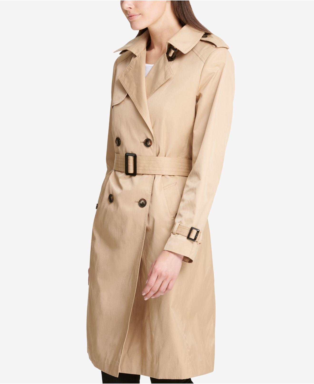 KUANGNAN Women's Double Breasted Belted Trench Coat