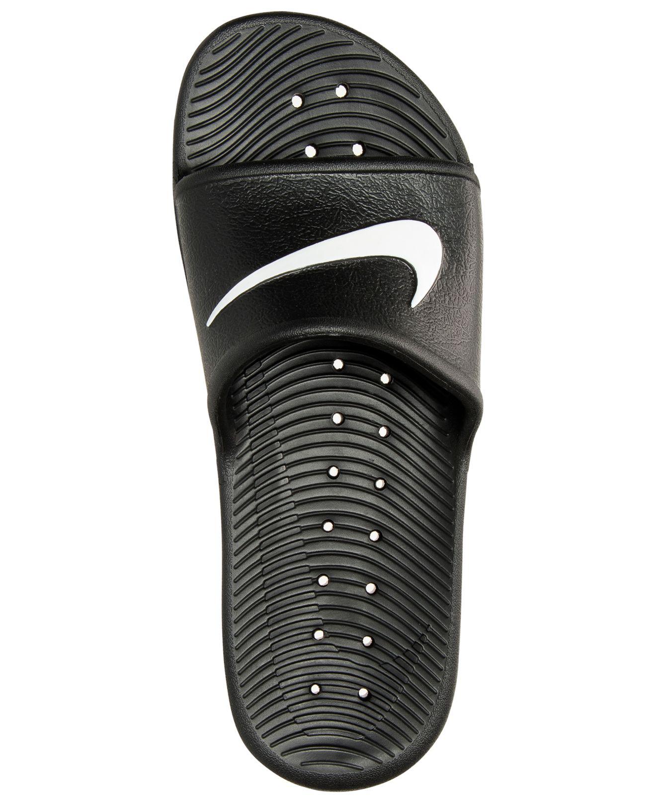 nike men's adjustable slides black