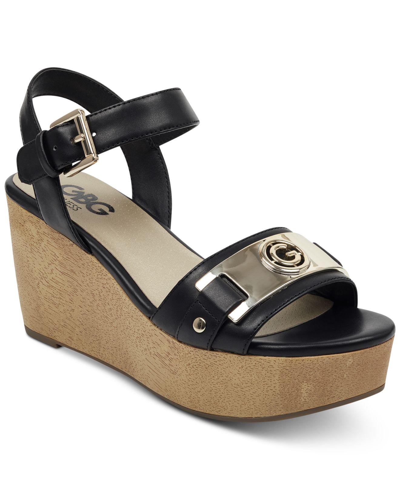 g by guess danna platform wedge sandals