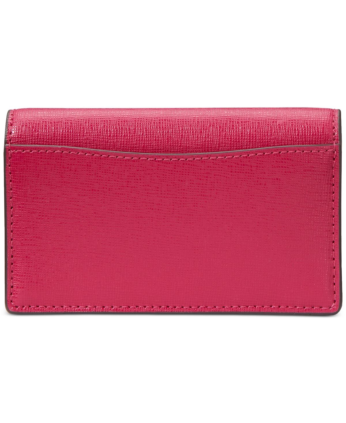 Kate Spade Pitter Patter Smooth Leather Bifold Snap Wallet in Red