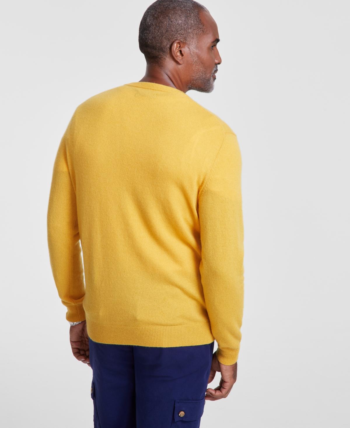 Club Room 100% Cashmere V-neck Sweater in Yellow for Men | Lyst