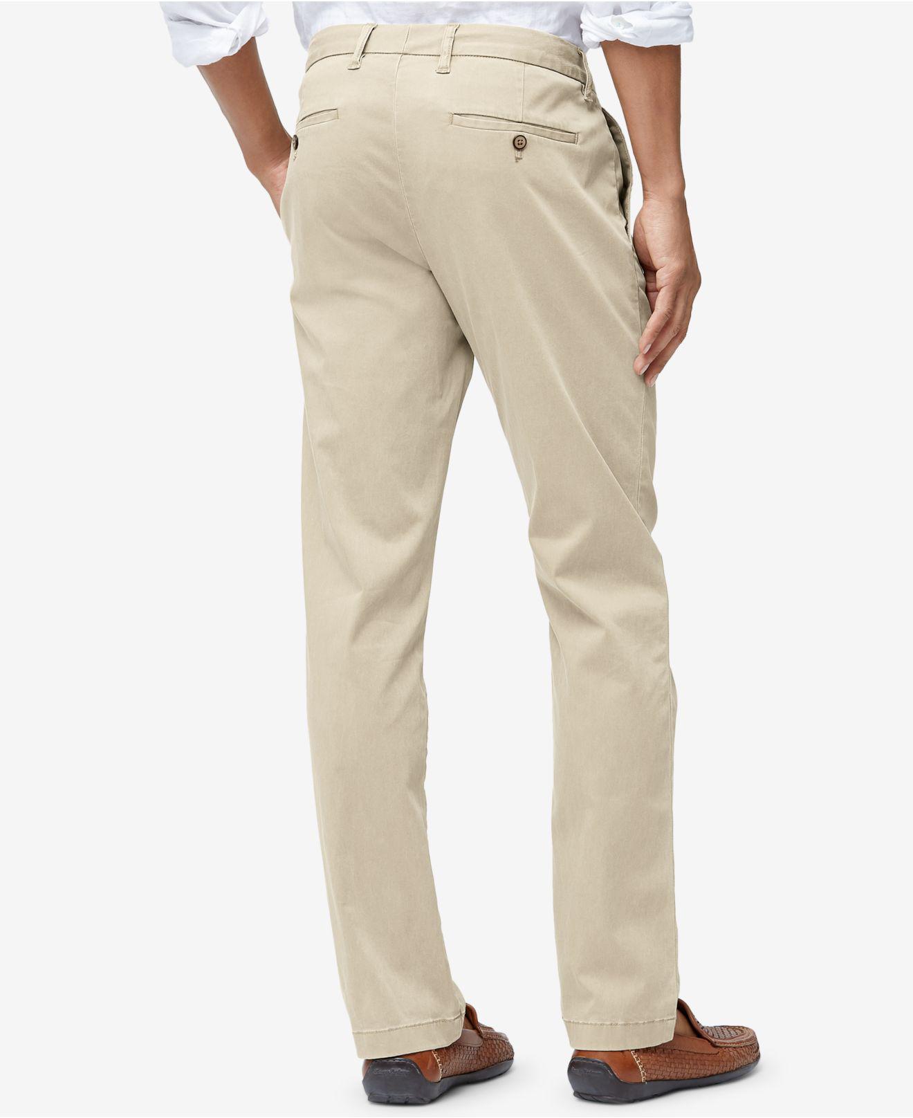 Tommy Bahama Cotton Men's Boracay Flat Front Stretch Pants in Khaki (Natural) for Men - Save 77%