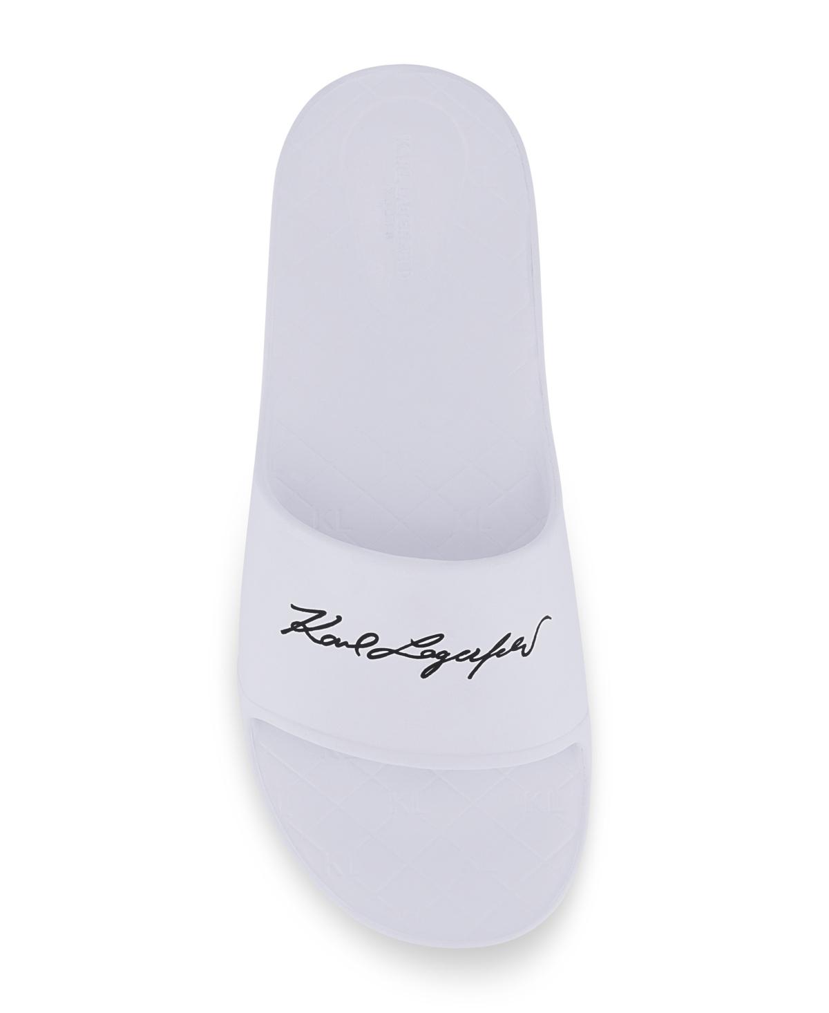 KARL LAGERFELD PARIS Pool Slides Men’s 11 Women’s 12.5 White NEW Unisex Amazon.com | KARL LAGERFELD Paris WOMENS FOOTWEAR FLAT  main image 4