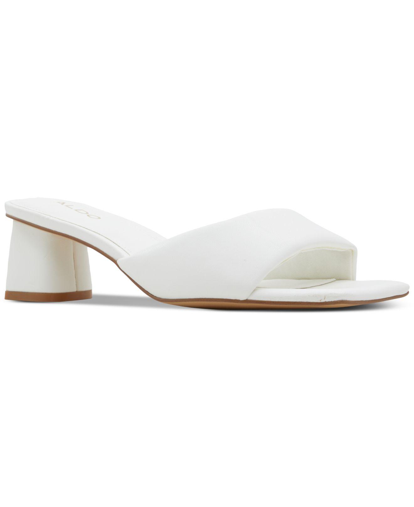 ALDO Aneka Block-heel Dress Sandals in White | Lyst